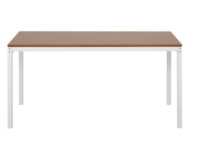 Mesa Carvalho Retangular Pe Externo - Carvalho Avela/ Branco L:1,8 P:0,9